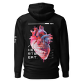zwarte hoodie Heartbeat achterkant | black hoodie Heartbeat back | ImPerfect wear