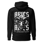 zwart limited hoodie sterrenbeeld Ram achterkant | black limited hoodie zodiac aries back | ImPerfect wear
