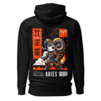 zwart limited hoodie sterrenbeeld Ram achterkant | black limited hoodie zodiac aries back | ImPerfect wear