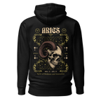 zwart limited hoodie sterrenbeeld Ram achterkant | black limited hoodie zodiac aries back | ImPerfect wear