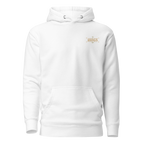 witte limited hoodie sterrenbeeld Ram voorkant | white limited hoodie zodiac aries front | ImPerfect wear
