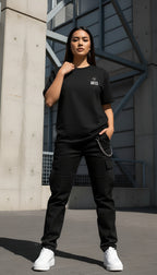 zwart limited eco cotton t-shirt sterrenbeeld Ram voorkant | black limited eco cotton t-shirt zodiac aries front | ImPerfect wear