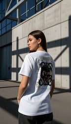 witte limited eco cotton t-shirt sterrenbeeld Ram achterkant | white limited eco cotton t-shirt zodiac aries back | ImPerfect wear