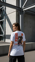 witte limited eco cotton t-shirt sterrenbeeld Ram achterkant | white limited eco cotton t-shirt zodiac aries back | ImPerfect wear