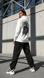 witte limited hoodie sterrenbeeld Ram achterkant | white limited hoodie zodiac aries back | ImPerfect wear