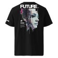 Zwart T-shirt van biologisch katoen Future achterkant | Black organic cotton T-shirt Future Back | ImPerfect wear