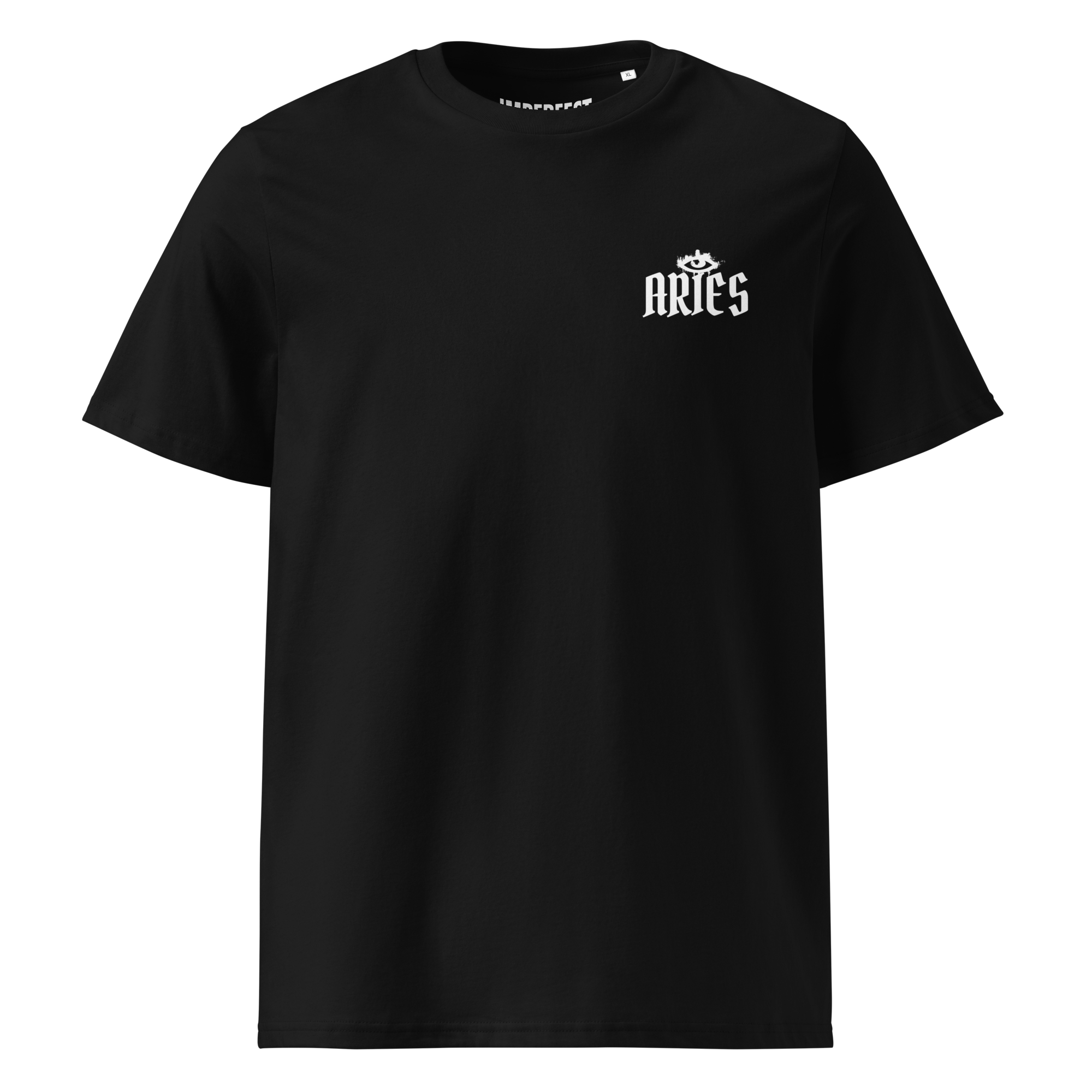 zwart limited eco cotton t-shirt sterrenbeeld Ram voorkant | black limited eco cotton t-shirt zodiac aries front | ImPerfect wear