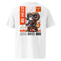 witte limited eco cotton t-shirt sterrenbeeld Ram achterkant | white limited eco cotton t-shirt zodiac aries back | ImPerfect wear