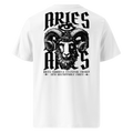 witte limited eco cotton t-shirt sterrenbeeld Ram achterkant | white limited eco cotton t-shirt zodiac aries back | ImPerfect wear