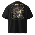 zwart limited oversized eco cotton t-shirt sterrenbeeld Ram achterkant | black limited oversized eco cotton t-shirt zodiac aries back | ImPerfect wear