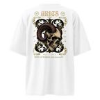 witte limited oversized eco cotton t-shirt sterrenbeeld Ram achterkant | white limited oversized eco cotton t-shirt zodiac aries back | ImPerfect wear