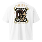 witte limited oversized eco cotton t-shirt sterrenbeeld Ram achterkant | white limited oversized eco cotton t-shirt zodiac aries back | ImPerfect wear