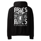 zwart limited oversized hoodie sterrenbeeld Ram achterkant | black limited oversized hoodie zodiac aries back | ImPerfect wear