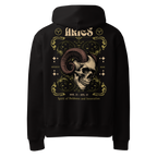 zwarte limited oversized hoodie sterrenbeeld Ram achterkant | black limited oversized hoodie zodiac aries back | ImPerfect wear