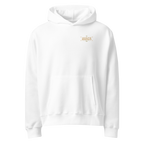 witte limited oversized hoodie sterrenbeeld Ram voorkant | white limited oversized hoodie zodiac aries front | ImPerfect wear